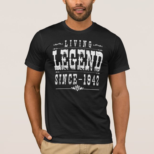 Camiseta Legenda viva desde 1942 (Frente)