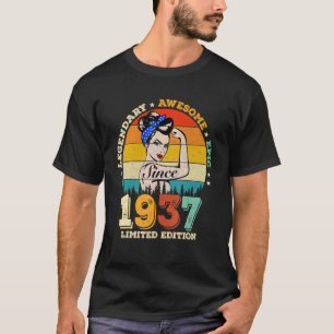 Camiseta Legendária De 85 Anos Desde 1937 Incrível 85º Nasc