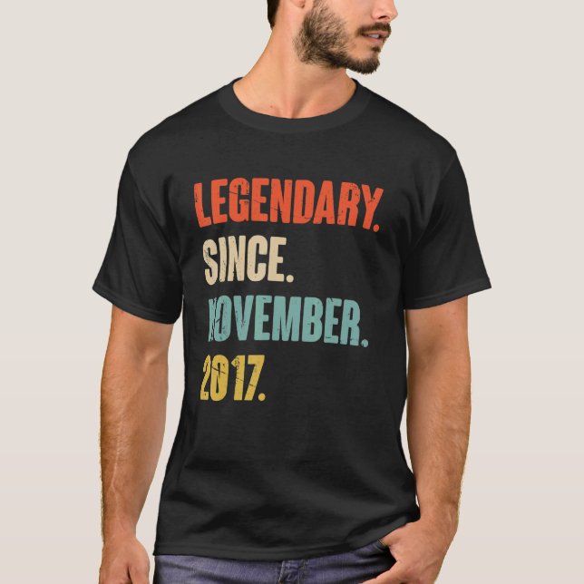 Camiseta Legendária De Aniversário De 5 De 5 Anos Desde 2 D (Frente)