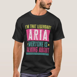 Camiseta Legendário Aria Nome Engraçado Citação Para Aria