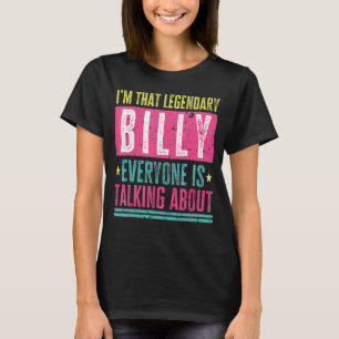 Camiseta Legendário Billy First Name Engraçado Cotação Para