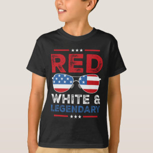 Camiseta Legendário Branco Vermelho Papa Pai Filho Correspo