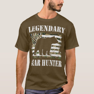 Camiseta Legendário Caçador de Ursos dos EUA Caça ao Urso d
