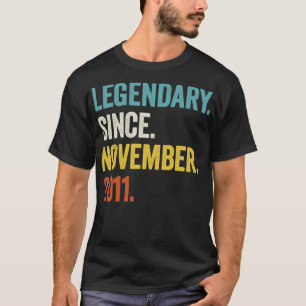Camiseta Legendário De 11 Anos Desde Novembro De 2011 11 Bi