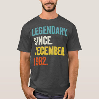 Camiseta Legendário De 40 Anos Desde Dezembro De 1982 40º B