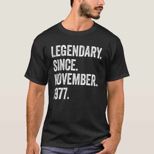 Camiseta Legendário De 45 Anos Desde Novembro De 1977 45º B (Frente)