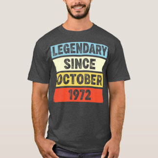 Camiseta Legendário De 50 Anos Desde Outubro De 1972 50º Bi