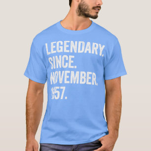 Camiseta Legendário De 65 Anos Desde Novembro De 1957 65º B