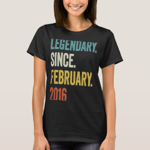 Camiseta Legendário De 7 Anos Desde Fevereiro De 2016, 7 Bi