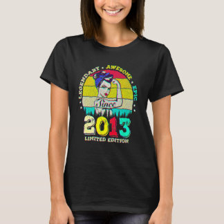 Camiseta Legendário de 9 anos desde 2013 Incrível 9º aniver