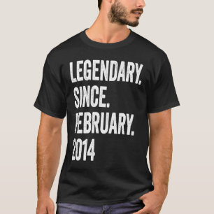 Camiseta Legendário De 9 Anos Desde Fevereiro De 2014 9º Na