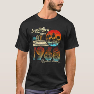 Camiseta Legendário De Aniversário Desde Maio De 1968 Prese