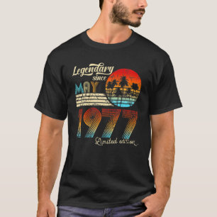 Camiseta Legendário De Aniversário Desde Maio De 1977 Pre