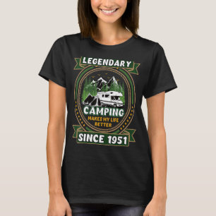 Camiseta Legendário Desde 1951 Campanha De Campanha De Nasc