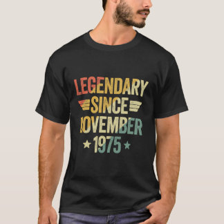 Camiseta Legendário Desde 1975 Novembro