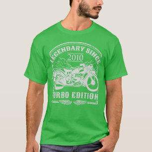 Camiseta Legendário Desde 2010 - Aniversário Do Motorcycle