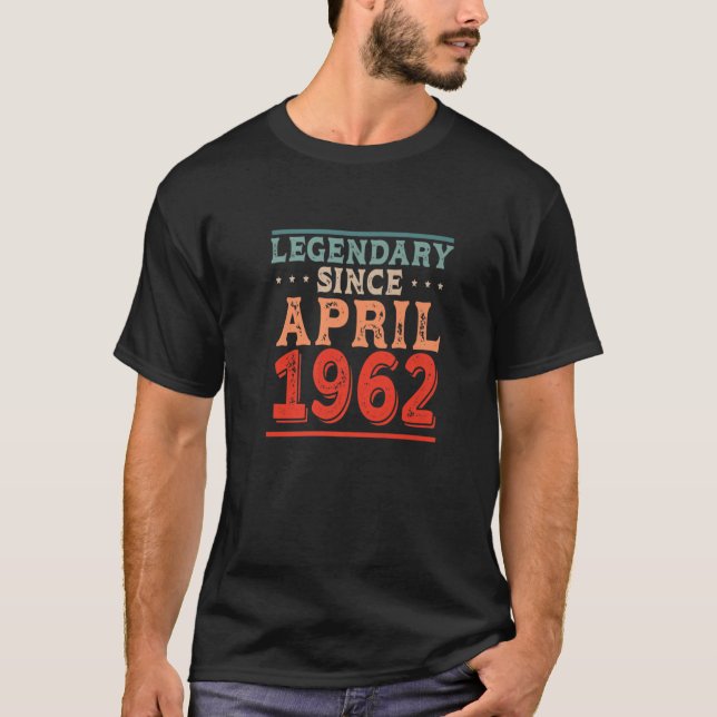 Camiseta Legendário Desde Abril De 1962 Nascer No Nasciment (Frente)