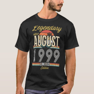 Camiseta Legendário Desde Agosto De 1999 Vintage