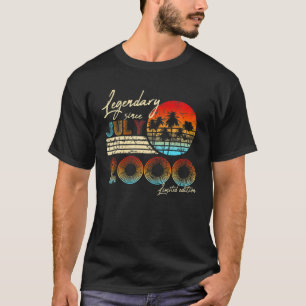 Camiseta Legendário Desde Bday Julho De 2000 Vintage 20 Bi