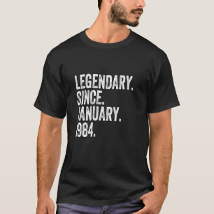 Camiseta Legendário desde Janeiro de 1984 40 anos 40 anos