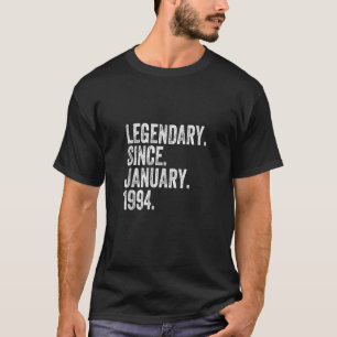 Camiseta Legendário Desde Janeiro De 1994, 30 Anos De Nasci