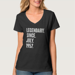 Camiseta Legendário desde julho de 1957 65 anos 65 anos