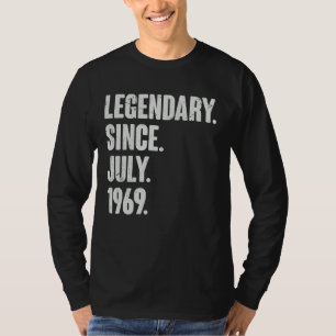 Camiseta Legendário desde julho de 1969 53 anos 53 anos