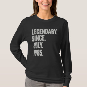 Camiseta Legendário desde julho de 1985 37 anos 37 anos
