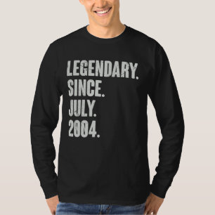Camiseta Legendário desde julho de 2004 18 anos 18 anos