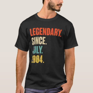 Camiseta Legendário desde julho de 2004 18 anos 18 anos
