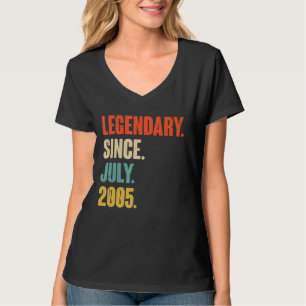 Camiseta Legendário desde julho de 2005 17 anos 17 anos