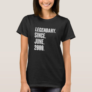 Camiseta Legendário Desde junho de 2000 22 anos 22 anos