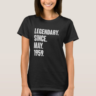 Camiseta Legendário Desde Maio De 1959, 63 Anos, 63 Anos