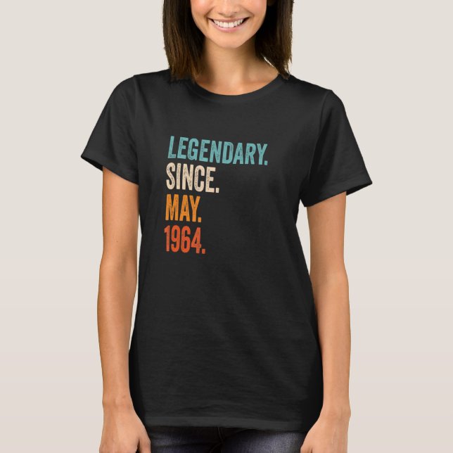 Camiseta Legendário desde maio de 1964 59º Aniversário (Frente)