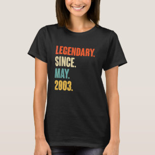 Camiseta Legendário desde maio de 2003 19 anos 19 anos