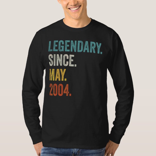 Camiseta Legendário desde maio de 2004 18º Aniversário (Frente)