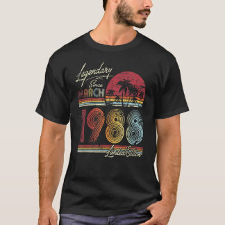 Camiseta Legendário desde março de 1988 34º aniversário