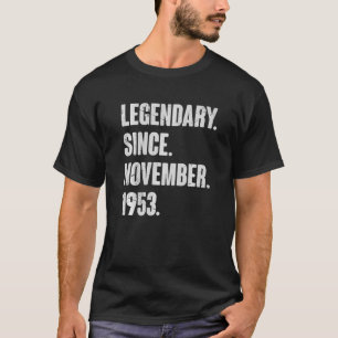 Camiseta Legendário Desde novembro de 1953 69 anos 69 anos