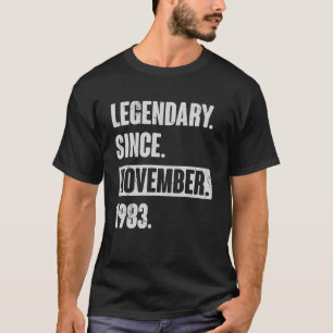 Camiseta Legendário Desde novembro de 1983, 39 anos 39 anos