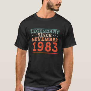 Camiseta Legendário Desde Novembro De 1983 Nascer No Nascim