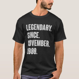 Camiseta Legendário Desde Novembro De 2000 22 Anos 22 Bi