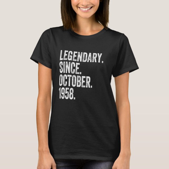 Camiseta Legendário Desde Outubro De 1958 (Frente)