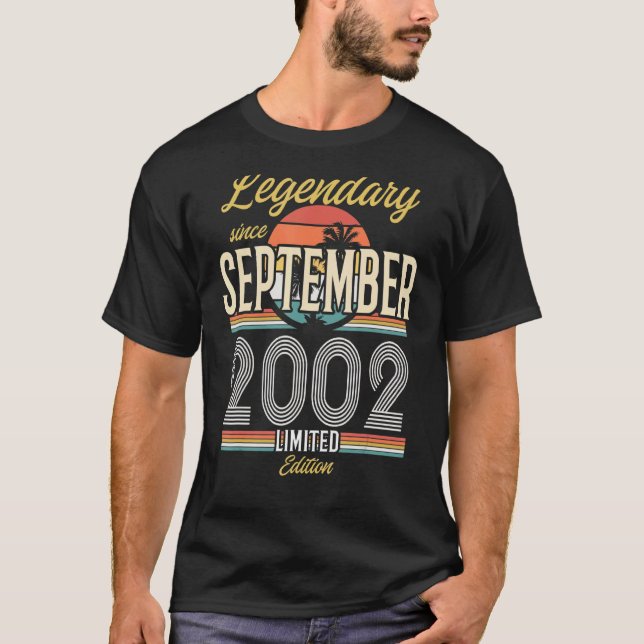 Camiseta Legendário desde setembro de 2002 Vintage (Frente)