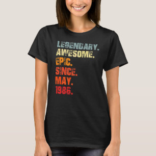 Camiseta Legendário Epic Admirável Desde Maio De 1986