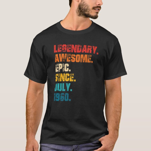 Camiseta Legendário Epic Espetacular Desde Julho De 1960 Es (Frente)