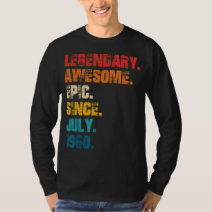 Camiseta Legendário Epic Espetacular Desde Julho De 1960 Es