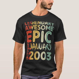 Camiseta Legendário Epic Fantástico Desde Aniversário De Ja