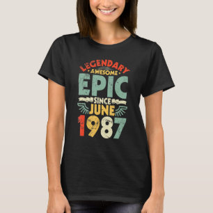 Camiseta Legendário Epic Fantástico Desde Junho De 1987 Ani