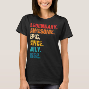 Camiseta Legendário Epic Incrível Desde Julho De 1952 Estil