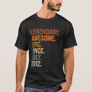 Camiseta Legendário Epic Incrível Desde Julho De 2012, 12 B